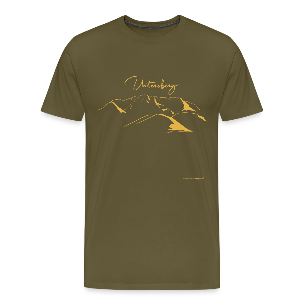 Männer Premium T-Shirt in Kaki Untersberg in Ocker - Khaki